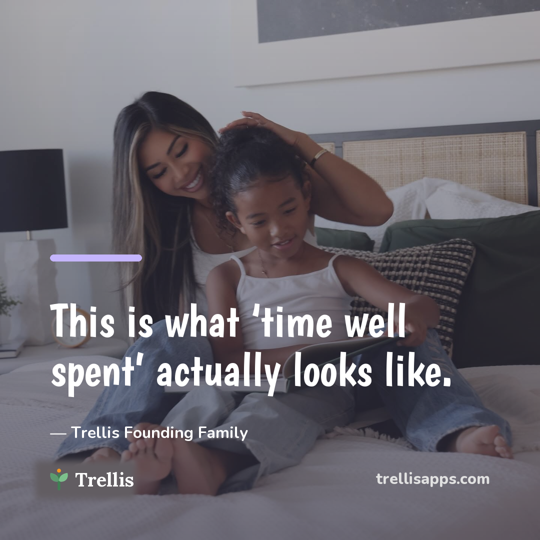 A mother reading with her daughter on the bed — what time well spent actually looks like